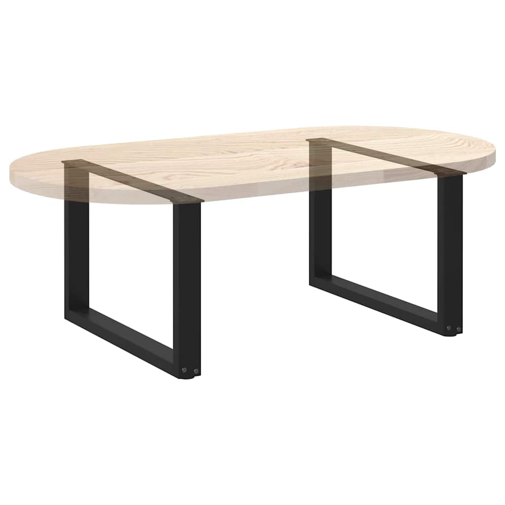 vidaXL Nogi do stolika kawowego w kształcie litery U 2 szt. Czarne 70x(42-43) cm Stal