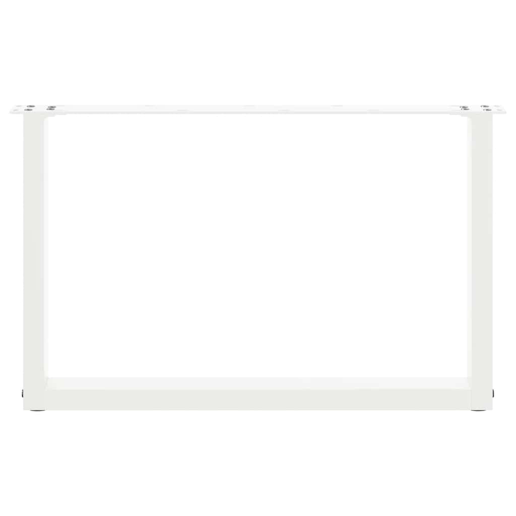 vidaXL Nogi do stolika kawowego w kształcie litery U 2 szt. Białe 70x(42-43) cm Stal