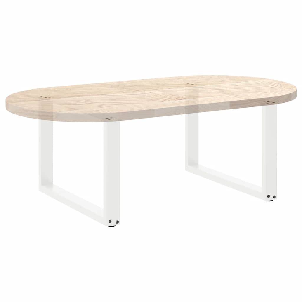 vidaXL Nogi do stolika kawowego w kształcie litery U 2 szt. Białe 70x(42-43) cm Stal