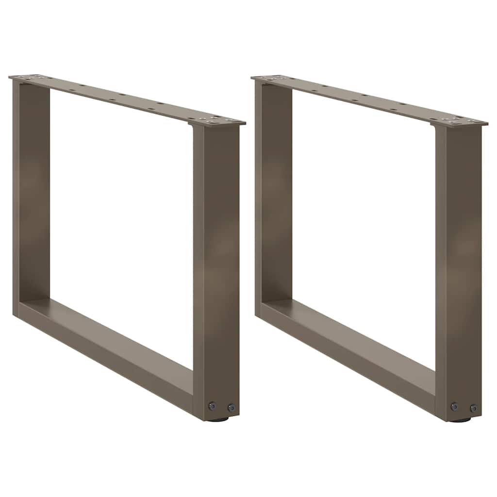 vidaXL Nogi do stolika kawowego w kształcie litery U 2 szt. Naturalna stal 70x(42-43) cm Stal