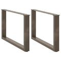 vidaXL Nogi do stolika kawowego w kształcie litery U 2 szt. Naturalna stal 70x(42-43) cm Stal