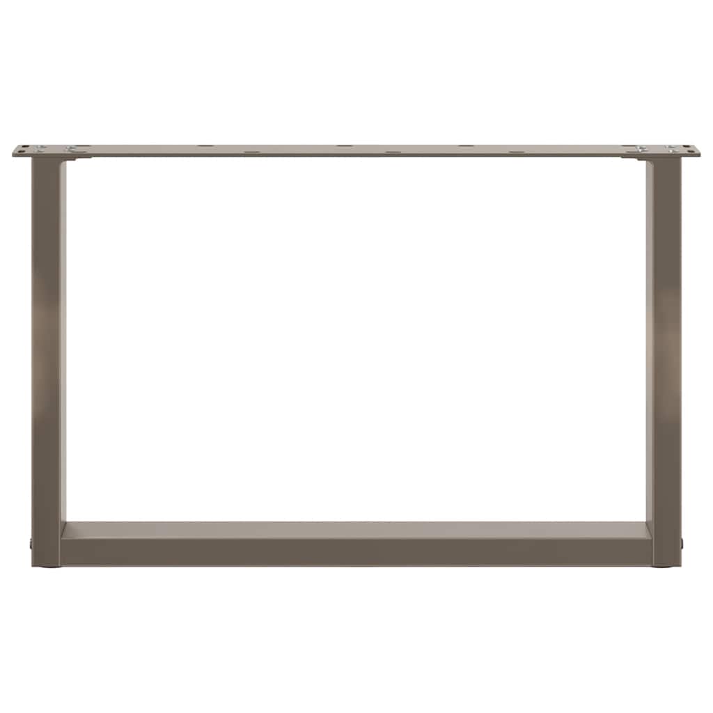 vidaXL Nogi do stolika kawowego w kształcie litery U 2 szt. Naturalna stal 70x(42-43) cm Stal