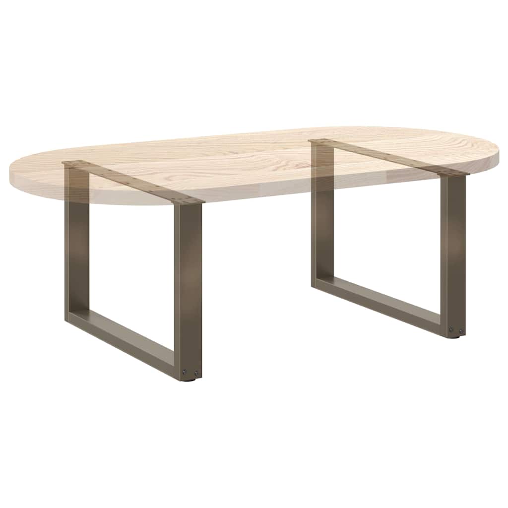vidaXL Nogi do stolika kawowego w kształcie litery U 2 szt. Naturalna stal 70x(42-43) cm Stal