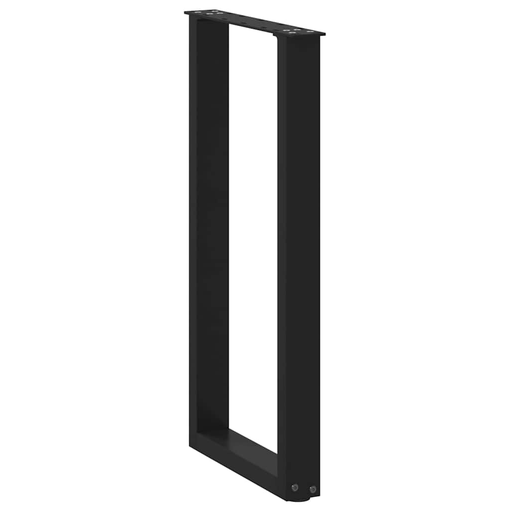 vidaXL Nogi do stołu konsolowego w kształcie litery U 2 szt. Czarne 28x(72-73) cm Stal