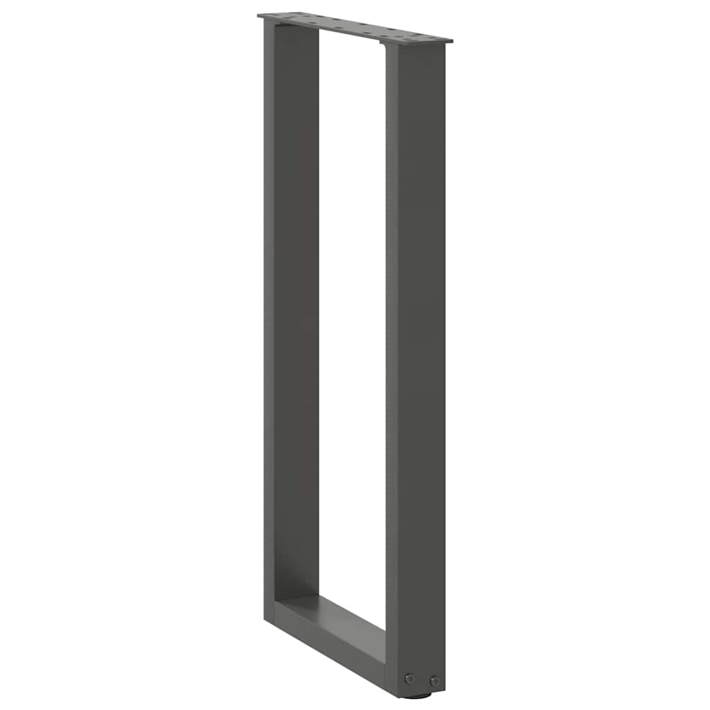vidaXL Nogi do stołu konsolowego w kształcie litery U 2 szt. Antracyt 28x(72-73) cm Stal