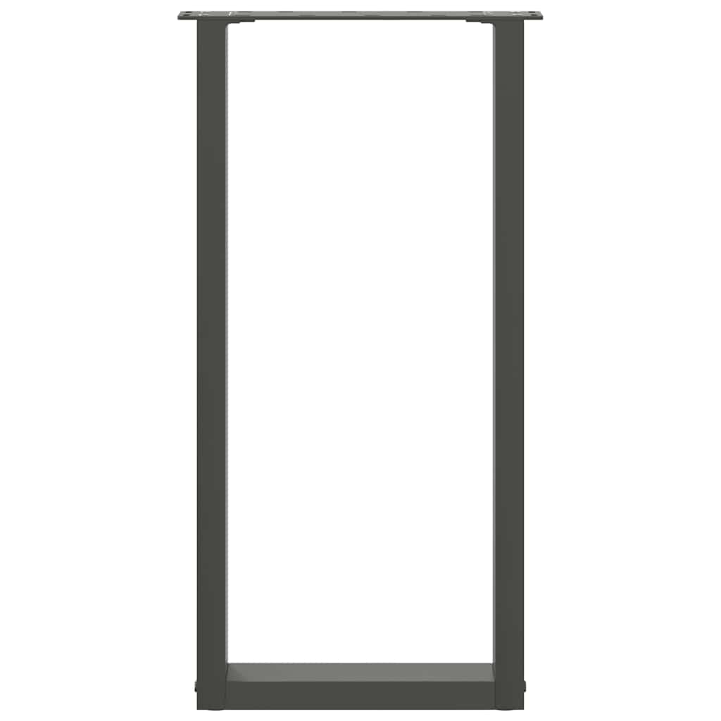 vidaXL Nogi do stołu konsolowego w kształcie litery U 2 szt. Antracyt 28x(72-73) cm Stal