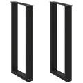 vidaXL Nogi do stołu konsolowego w kształcie litery U 2 szt. Czarne 38x(72-73) cm Stal
