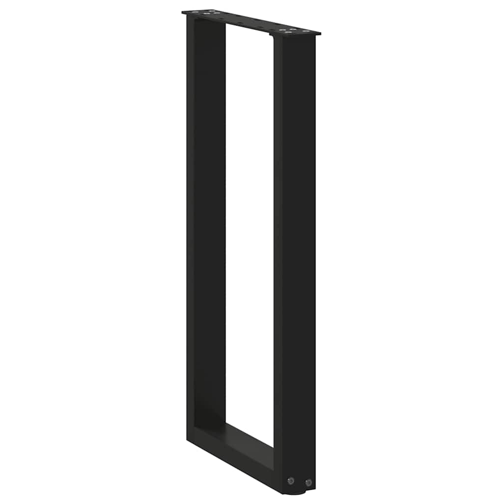 vidaXL Nogi do stołu konsolowego w kształcie litery U 2 szt. Czarne 38x(72-73) cm Stal