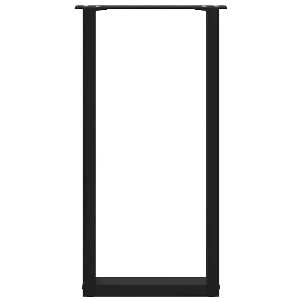vidaXL Nogi do stołu konsolowego w kształcie litery U 2 szt. Czarne 38x(72-73) cm Stal