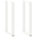 vidaXL Nogi do stołu konsolowego w kształcie litery U 2 szt. Białe 38x(72-73) cm Stal