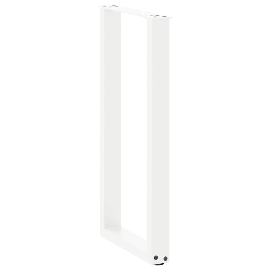 vidaXL Nogi do stołu konsolowego w kształcie litery U 2 szt. Białe 38x(72-73) cm Stal
