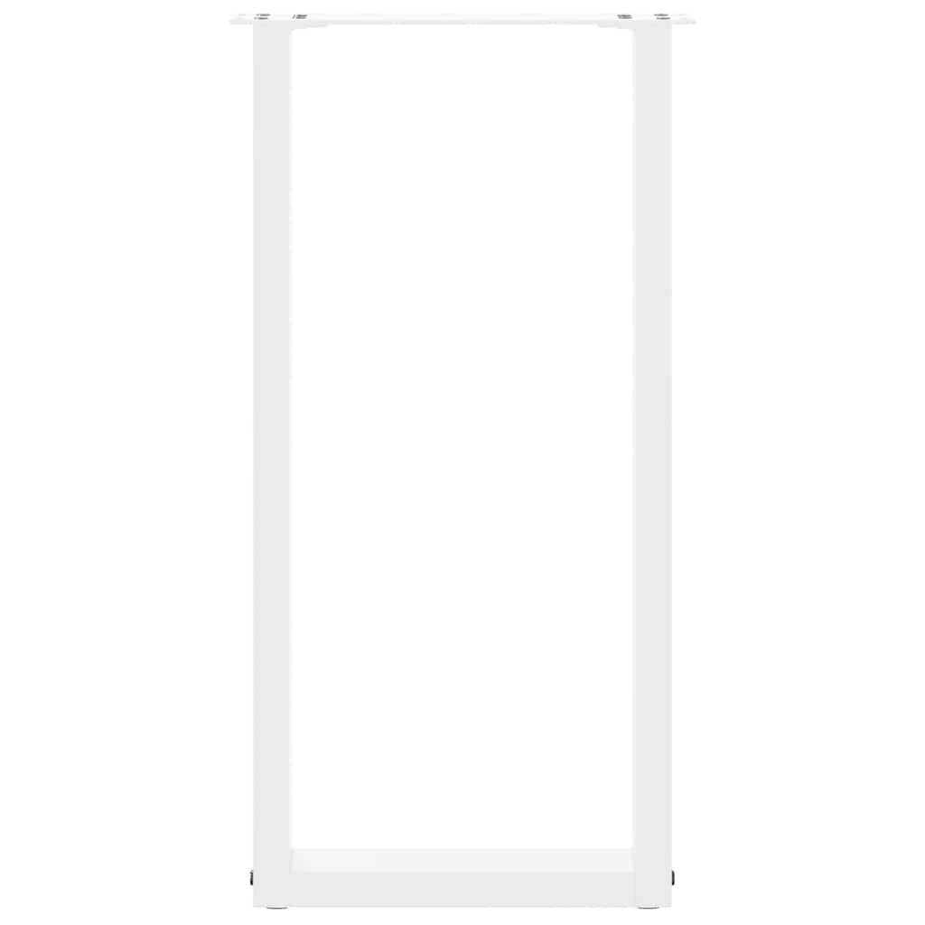 vidaXL Nogi do stołu konsolowego w kształcie litery U 2 szt. Białe 38x(72-73) cm Stal