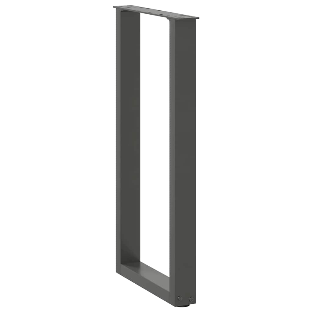 vidaXL Nogi do stołu konsolowego w kształcie litery U 2 szt. Antracyt 38x(72-73) cm Stal