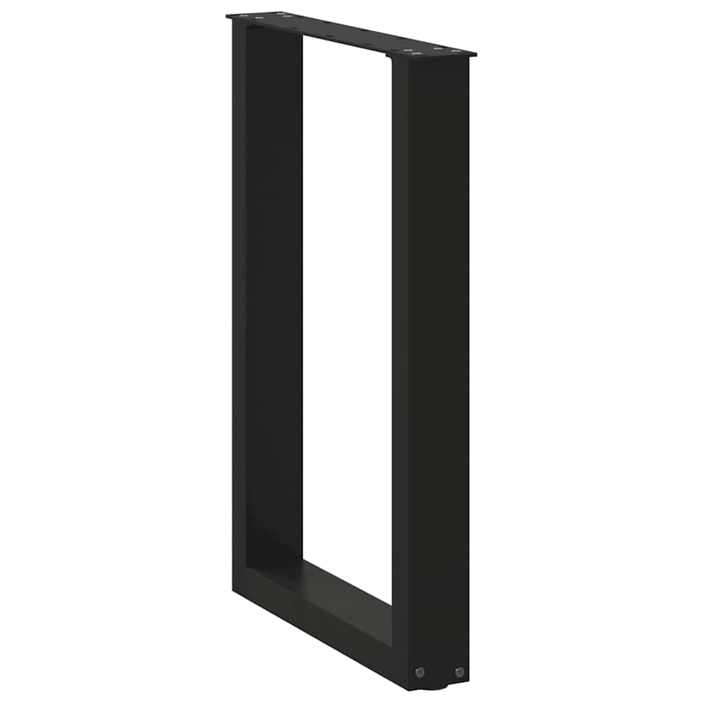 vidaXL Nogi do stołu jadalnego w kształcie litery U 2 szt. Czarne 50x(72-73) cm Stal