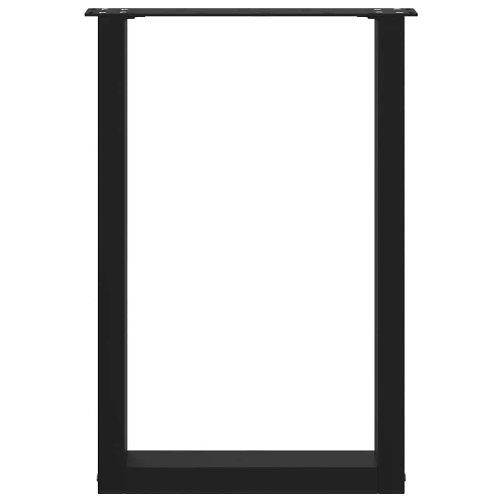 vidaXL Nogi do stołu jadalnego w kształcie litery U 2 szt. Czarne 50x(72-73) cm Stal