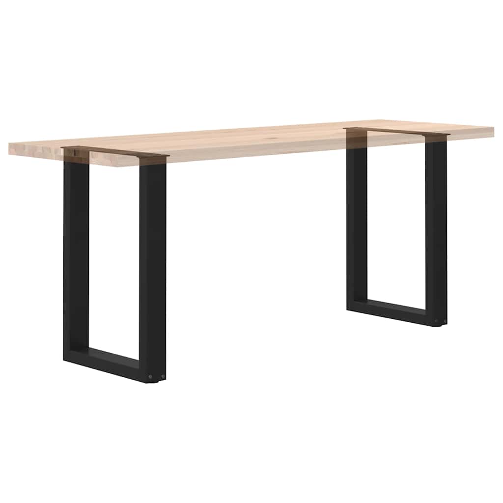 vidaXL Nogi do stołu jadalnego w kształcie litery U 2 szt. Czarne 50x(72-73) cm Stal