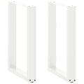 vidaXL Nogi do stołu jadalnego w kształcie litery U 2 szt. Białe 50x(72-73) cm Stal