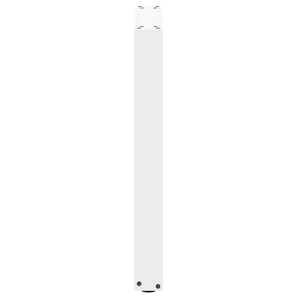 vidaXL Nogi do stołu jadalnego w kształcie litery U 2 szt. Białe 50x(72-73) cm Stal