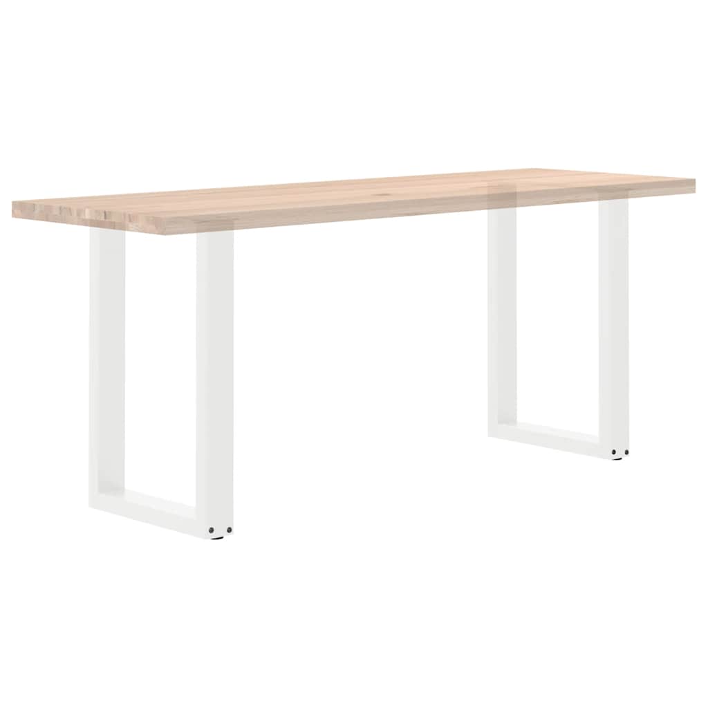 vidaXL Nogi do stołu jadalnego w kształcie litery U 2 szt. Białe 50x(72-73) cm Stal