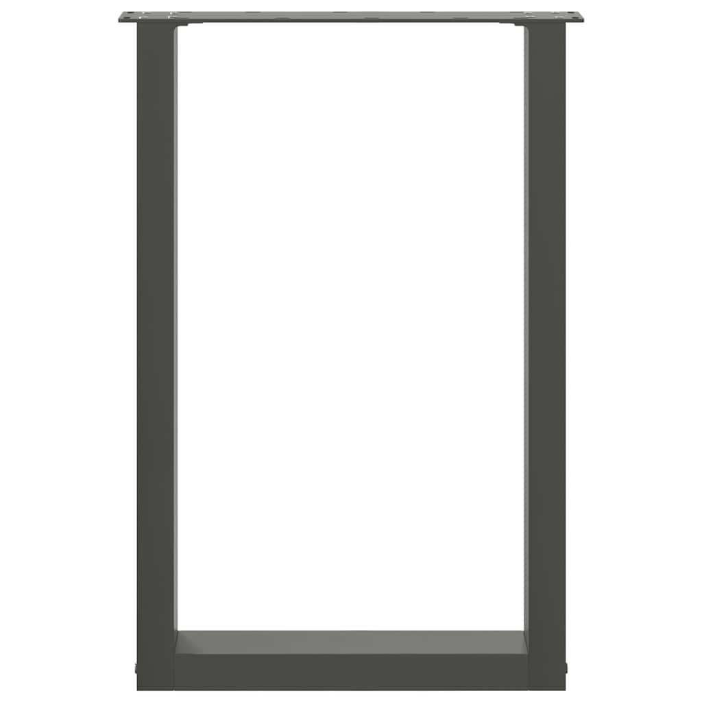 vidaXL Nogi do stołu jadalnego w kształcie litery U 2 szt. Antracyt 50x(72-73) cm Stal