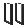 vidaXL Nogi do stołu jadalnego w kształcie litery U 2 szt. Czarne 60x(72-73) cm Stal