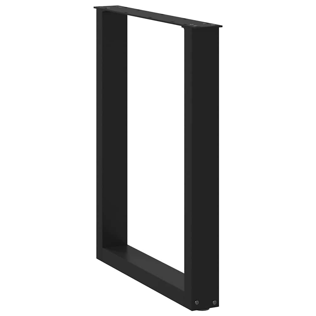 vidaXL Nogi do stołu jadalnego w kształcie litery U 2 szt. Czarne 60x(72-73) cm Stal