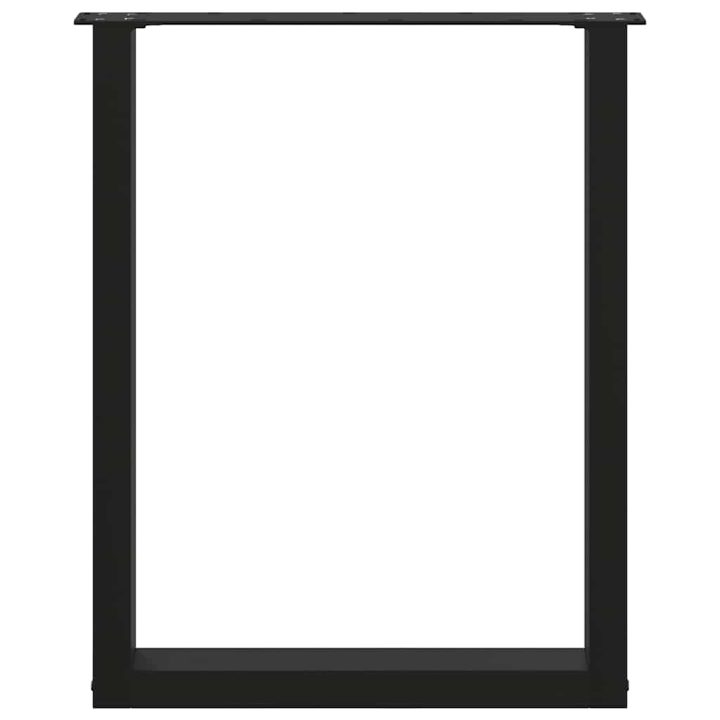 vidaXL Nogi do stołu jadalnego w kształcie litery U 2 szt. Czarne 60x(72-73) cm Stal