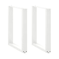 vidaXL Nogi do stołu jadalnego w kształcie litery U 2 szt. Białe 60x(72-73) cm Stal