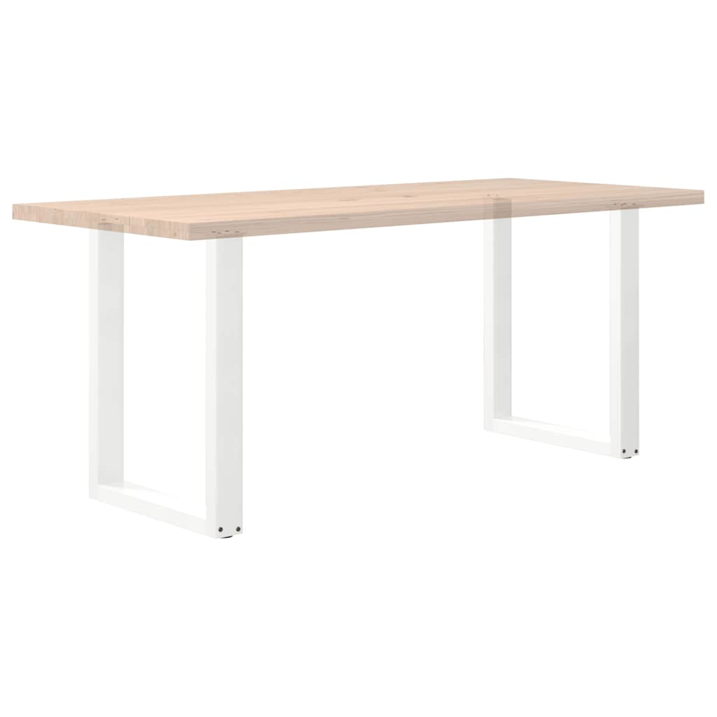 vidaXL Nogi do stołu jadalnego w kształcie litery U 2 szt. Białe 60x(72-73) cm Stal