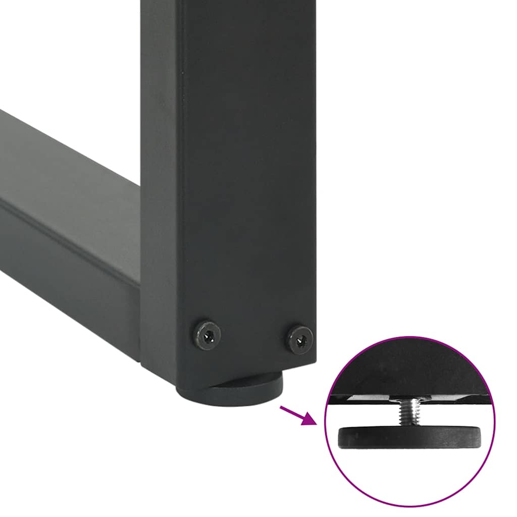 vidaXL Nogi do stołu jadalnego w kształcie litery U 2 szt. Antracyt 60x(72-73) cm Stal