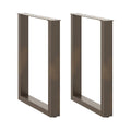 vidaXL Nogi do stołu jadalnego w kształcie litery U 2 szt. Naturalna stal 60x(72-73) cm Stal