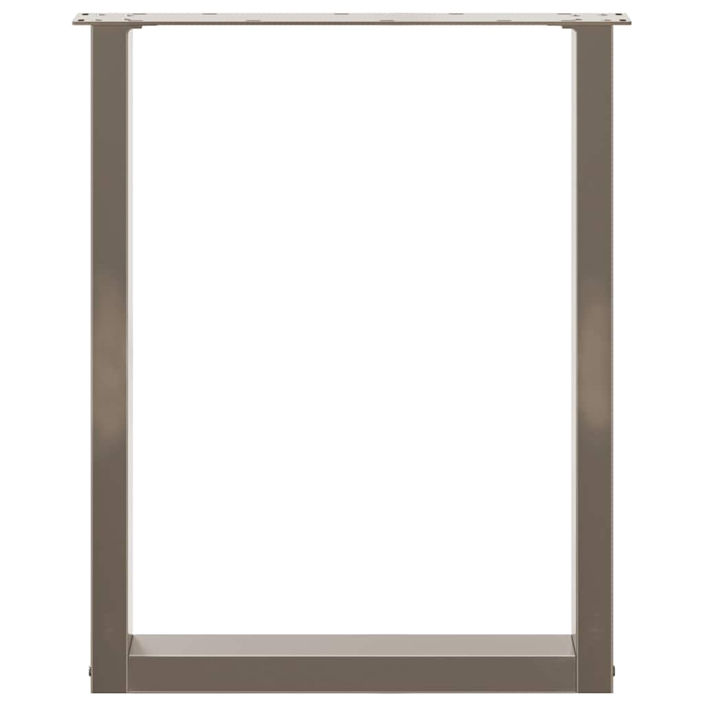vidaXL Nogi do stołu jadalnego w kształcie litery U 2 szt. Naturalna stal 60x(72-73) cm Stal