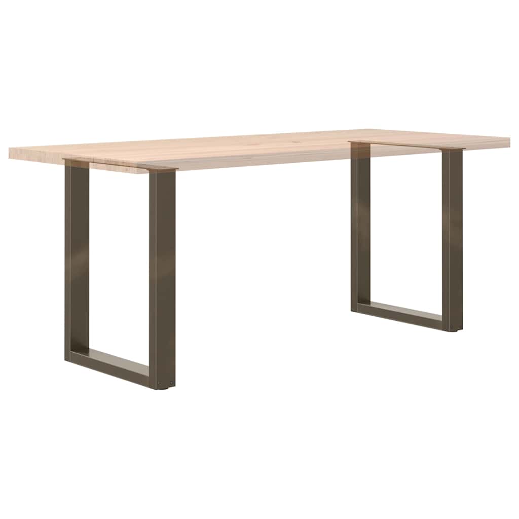 vidaXL Nogi do stołu jadalnego w kształcie litery U 2 szt. Naturalna stal 60x(72-73) cm Stal