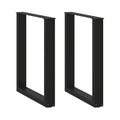 vidaXL Nogi do stołu jadalnego w kształcie litery U 2 szt. Czarne 70x(72-73) cm Stal