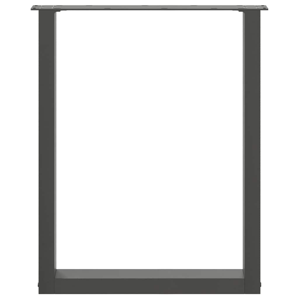 vidaXL Nogi do stołu jadalnego w kształcie litery U 2 szt. Czarne 70x(72-73) cm Stal