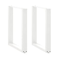 vidaXL Nogi do stołu jadalnego w kształcie litery U 2 szt. Białe 70x(72-73) cm Stal