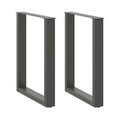vidaXL Nogi do stołu jadalnego w kształcie litery U 2 szt. Antracyt 70x(72-73) cm Stal