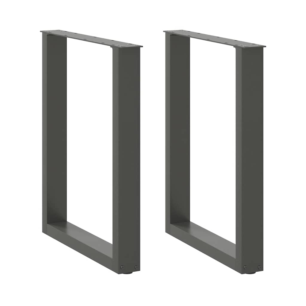 vidaXL Nogi do stołu jadalnego w kształcie litery U 2 szt. Antracyt 70x(72-73) cm Stal