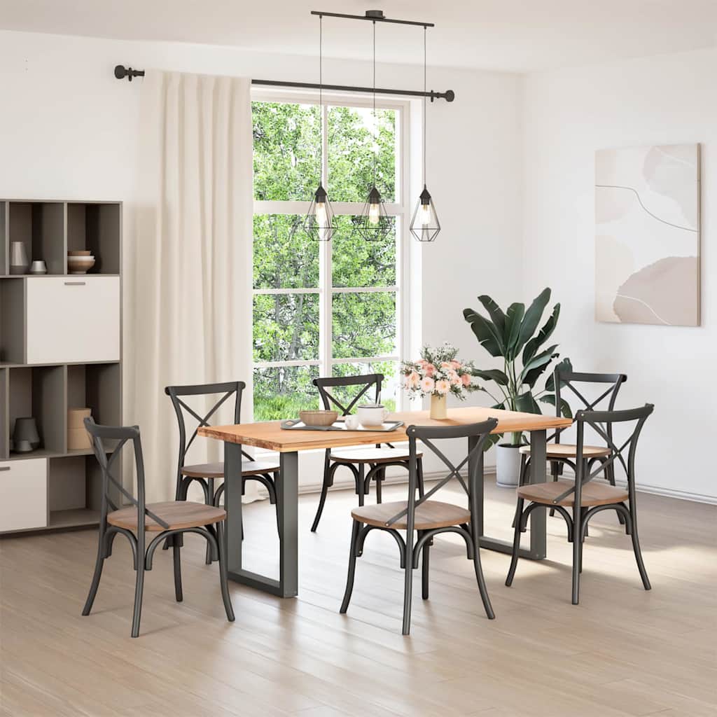 vidaXL Nogi do stołu jadalnego w kształcie litery U 2 szt. Antracyt 70x(72-73) cm Stal