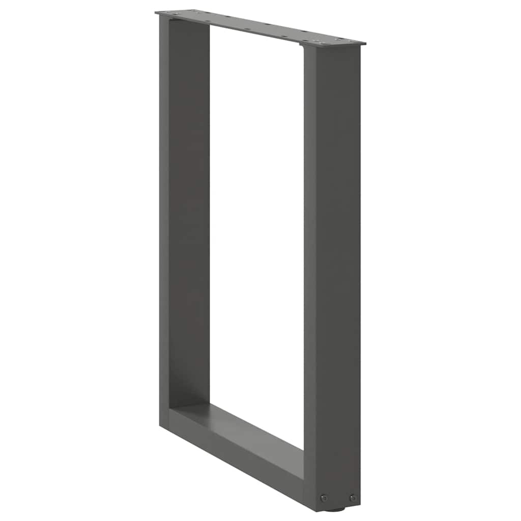 vidaXL Nogi do stołu jadalnego w kształcie litery U 2 szt. Antracyt 70x(72-73) cm Stal