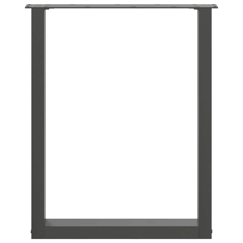 vidaXL Nogi do stołu jadalnego w kształcie litery U 2 szt. Antracyt 70x(72-73) cm Stal
