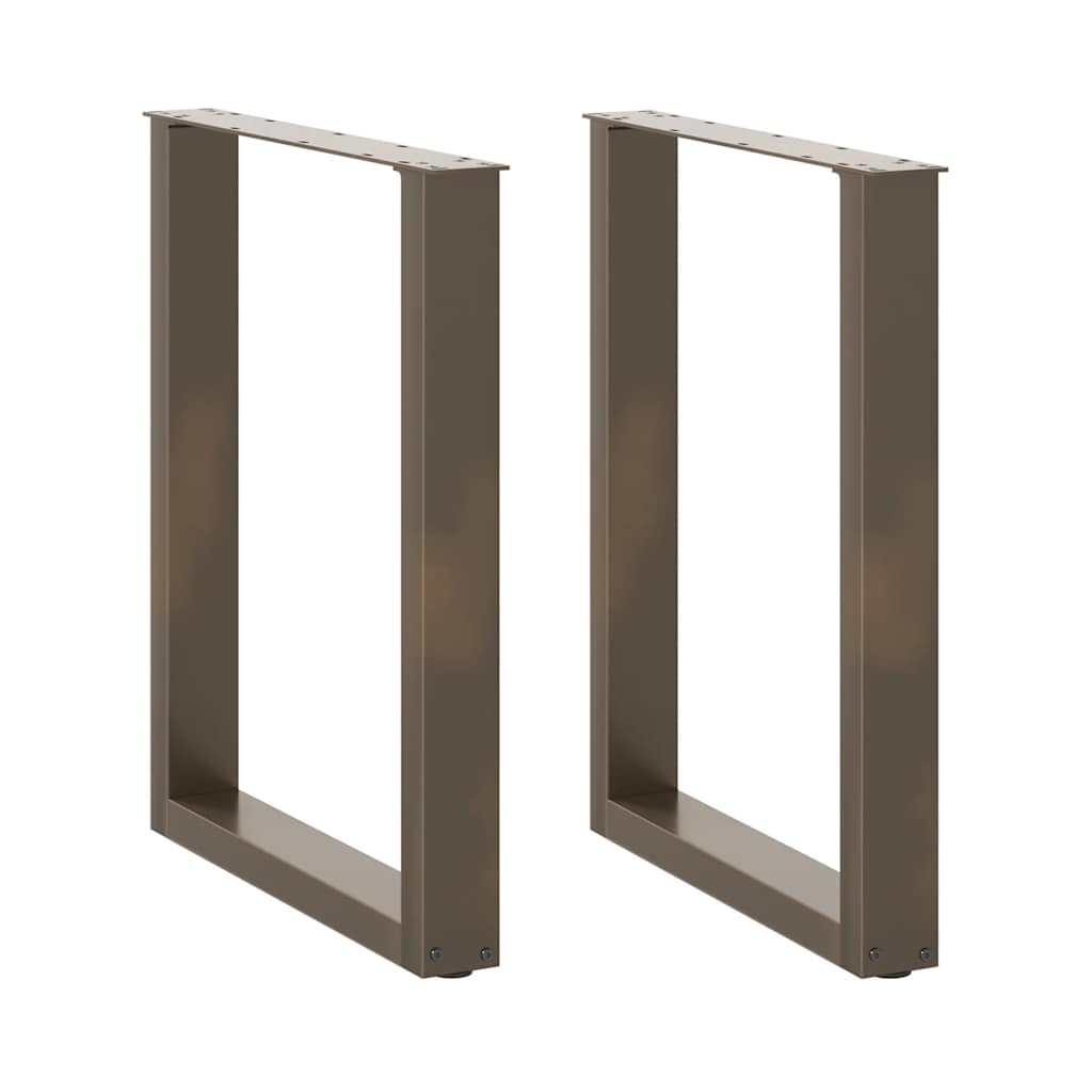 vidaXL Nogi do stołu jadalnego w kształcie litery U 2 szt. Naturalna stal 70x(72-73) cm Stal