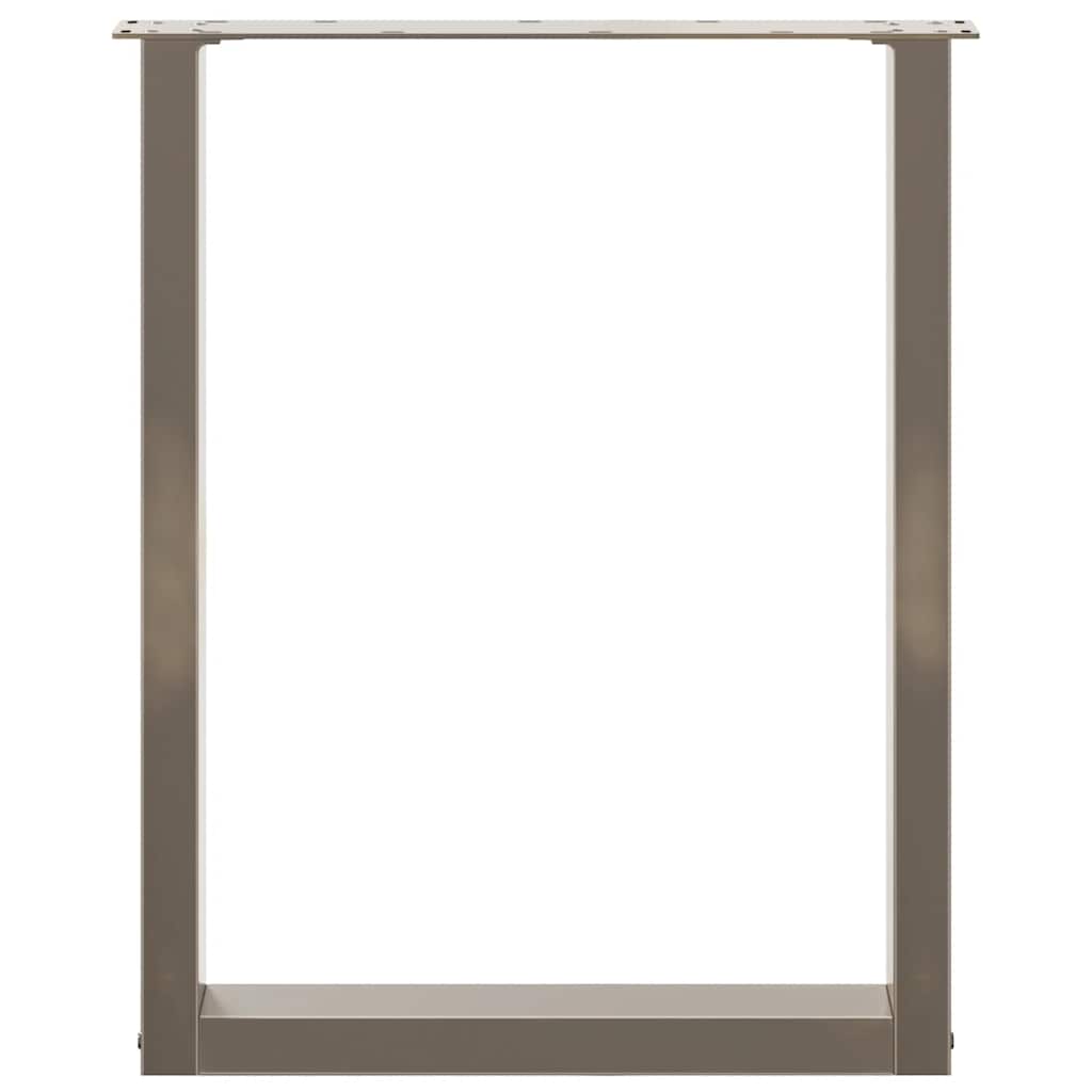 vidaXL Nogi do stołu jadalnego w kształcie litery U 2 szt. Naturalna stal 70x(72-73) cm Stal