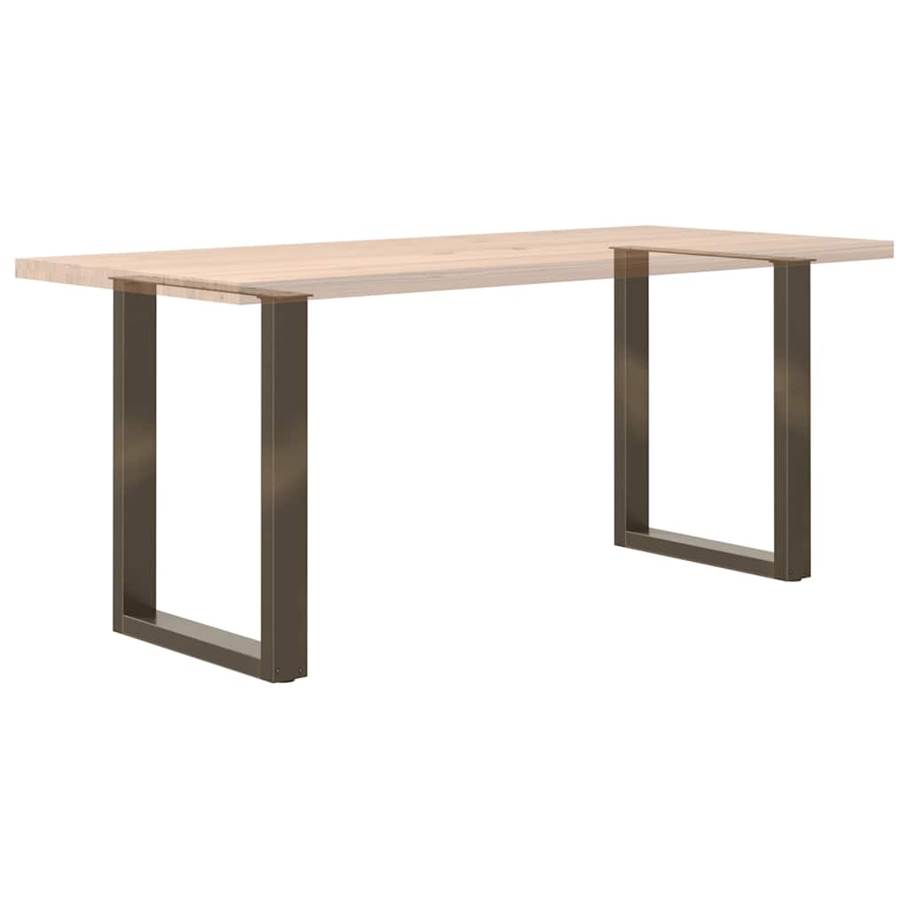 vidaXL Nogi do stołu jadalnego w kształcie litery U 2 szt. Naturalna stal 70x(72-73) cm Stal
