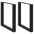 vidaXL Nogi do stołu jadalnego w kształcie litery U 2 szt. Czarne 80x(72-73) cm Stal