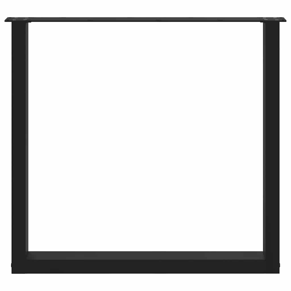 vidaXL Nogi do stołu jadalnego w kształcie litery U 2 szt. Czarne 80x(72-73) cm Stal