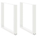 vidaXL Nogi do stołu jadalnego w kształcie litery U 2 szt. Białe 80x(72-73) cm Stal