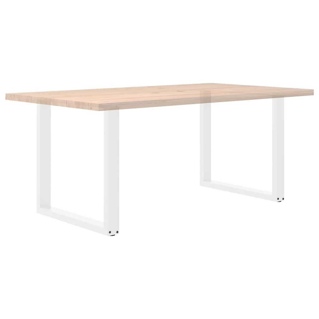 vidaXL Nogi do stołu jadalnego w kształcie litery U 2 szt. Białe 80x(72-73) cm Stal