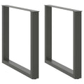 vidaXL Nogi do stołu jadalnego w kształcie litery U 2 szt. Antracyt 80x(72-73) cm Stal