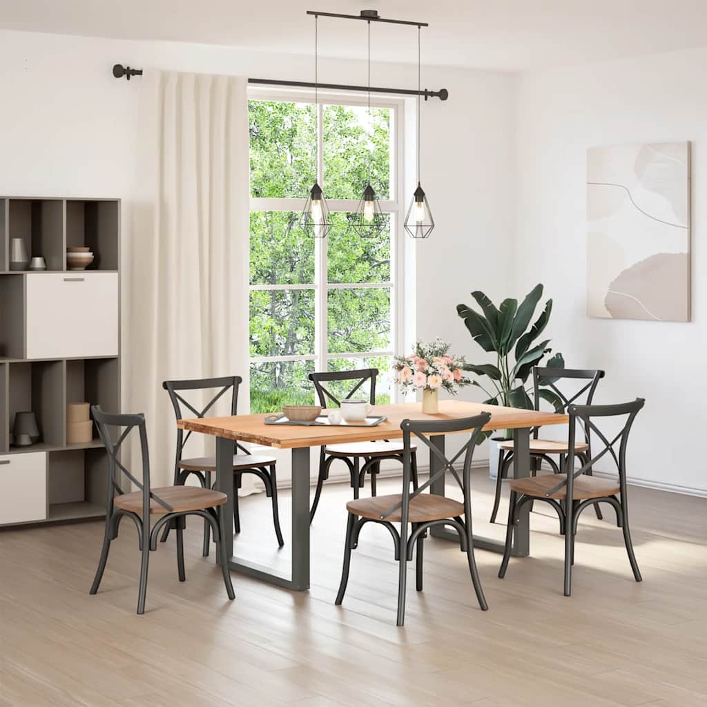 vidaXL Nogi do stołu jadalnego w kształcie litery U 2 szt. Antracyt 80x(72-73) cm Stal
